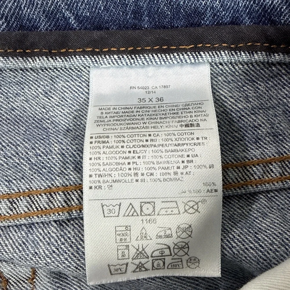 Banana Republic Skinny Jeans Distressed Men's Size 35X36 Med Wash Button Fly